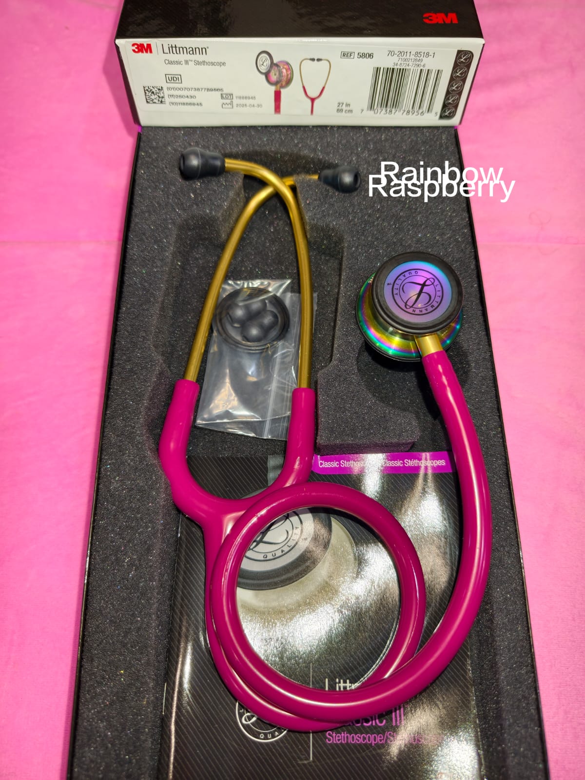 3M Littmann Classic III — Rainbow Raspberry